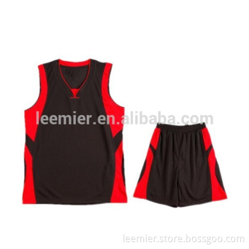 Popular Customized basketball jersey black and red